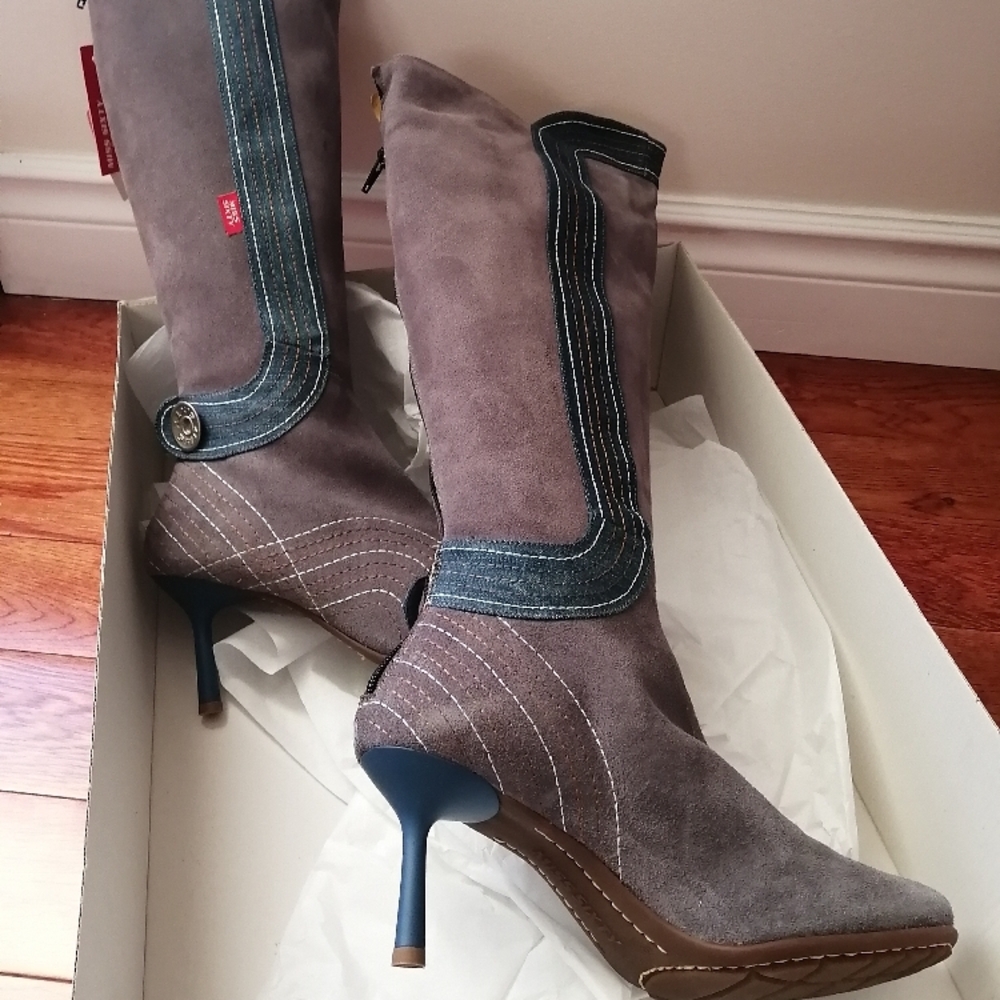 Miss Sixty Grey Heeled Boots - Picture 8 of 10
